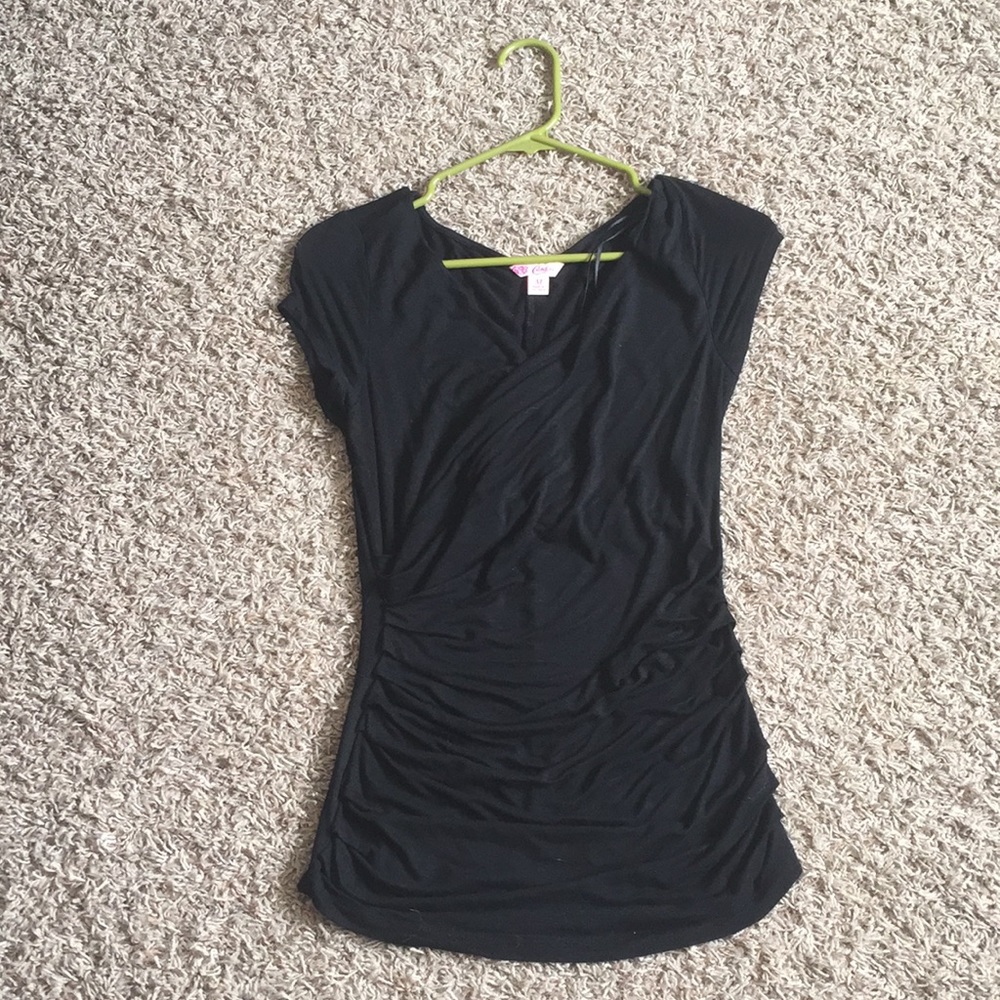 Candies women’s black dress shirt.